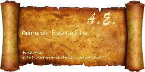 Amrein Esztella névjegykártya